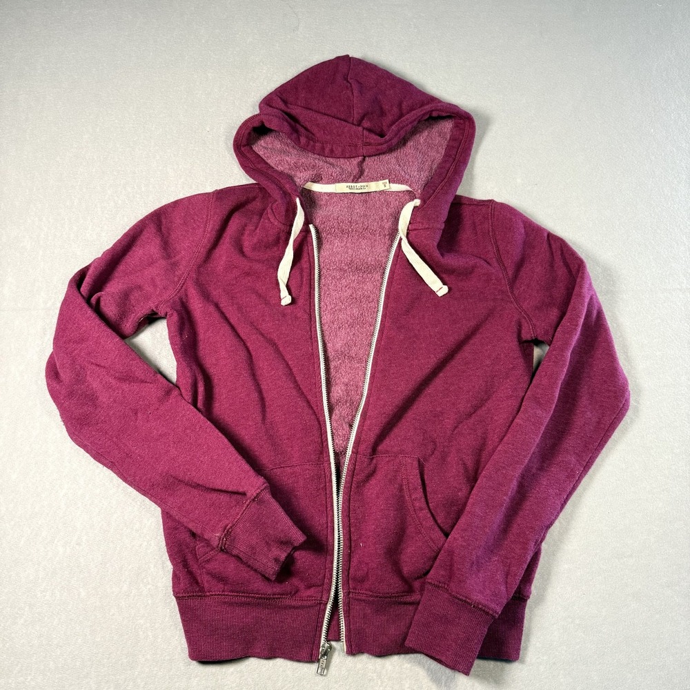 Abbot Main Womens Dark Magenta Full Zip Up Hoodie Small